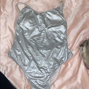 Aluminum Sparkled One piece bikini